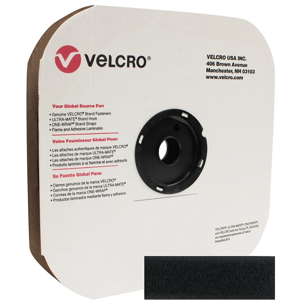 1 inch Velcro P.S. Loop - Black - Outdoor Textiles