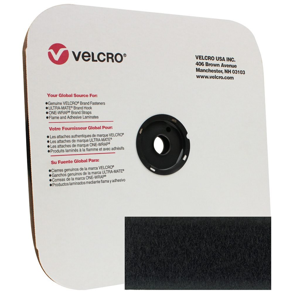 1.5 inch (38mm) Velcro Loop - Black - Outdoor Textiles