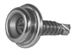 DOT Durable Screw Stud 93-X8-103015-1A Nickel-Plated Brass / Stainless Steel Teks Screw 7/16 inch 100 pack