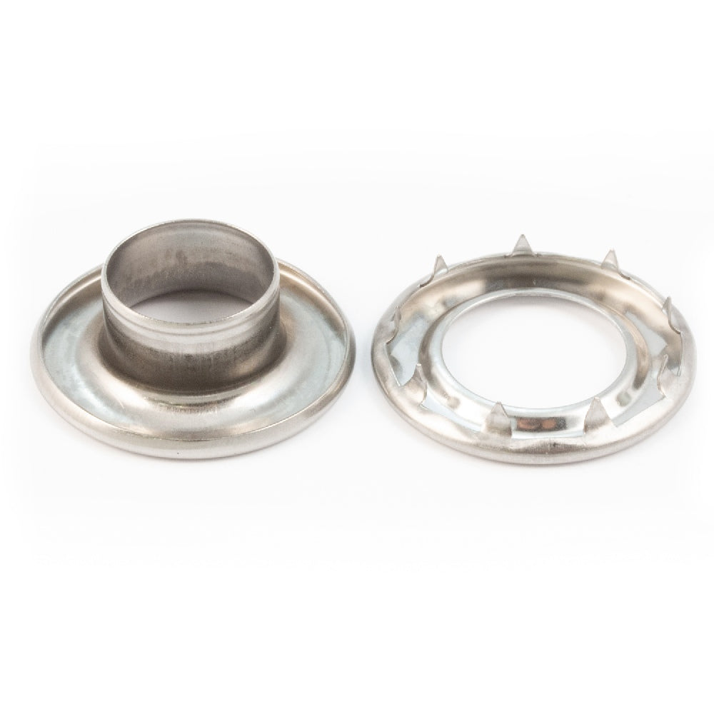 DOT Rolled Rim Grommet with Spur Washer #5 (20MNS77550001XG) Stainless Steel 5/8 inch 1-gross DOT Rolled Rim Grommet with Spur Washer #5 (20MNS77550001XG) Stainless Steel 5/8 inch 1-gross