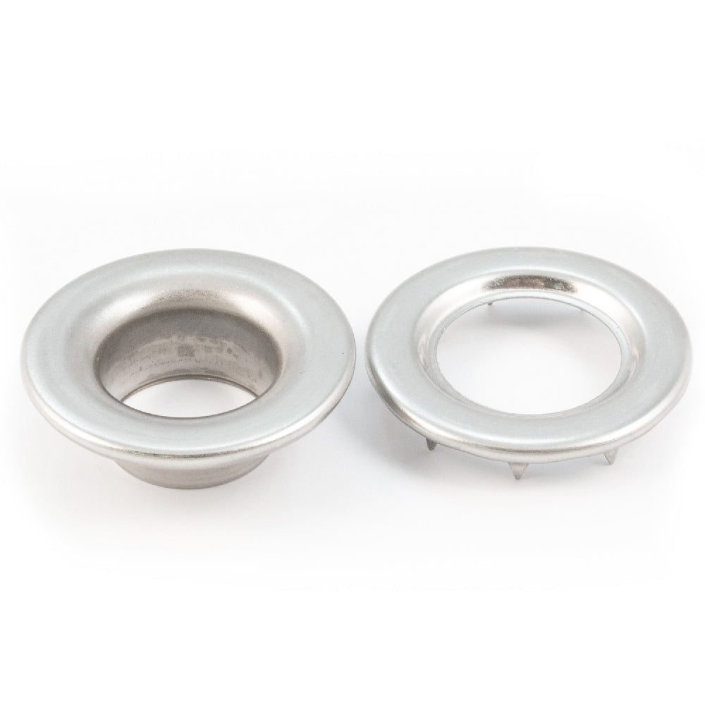 DOT Rolled Rim Grommet with Spur Washer #5 (20MNS77550001XG) Stainless Steel 5/8 inch 1-gross DOT Rolled Rim Grommet with Spur Washer #5 (20MNS77550001XG) Stainless Steel 5/8 inch 1-gross