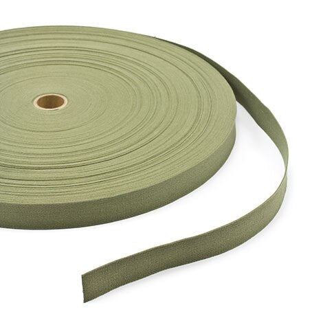 Vat-Dyed Untreated Class 3 Cotton Webbing Type I 1" Olive Drab Shade #7 (100 yards)