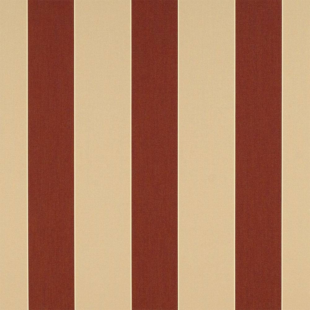 Sample of Sunbrella Havelock Brick 4985-0000 46-Inch Stripes Awning / Shade Fabric