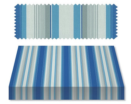 Recacril Fantasia Stripes Valdespina R-969 47-inch Shade / Marine Fabric Recacril Fantasia Stripes Valdespina R-969 47-inch Shade / Marine Fabric