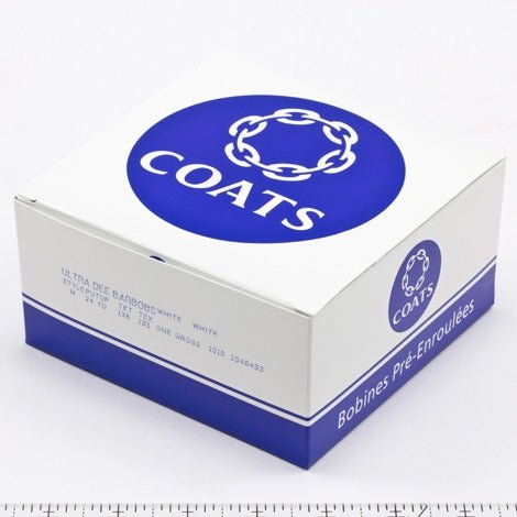 Coats Ultra Polyester Bobbins #M Size 138 Black (144 pack) Coats Ultra Polyester Bobbins #M Size 138 Black (144 pack)