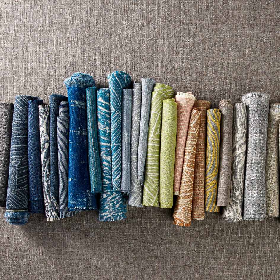 Sunbrella Leaf Structure Lagoon 146419-0005 Rockwell Currents Collection Upholstery Fabric