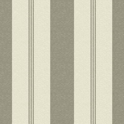 Sample of Sunbrella Moreland Taupe 4880-0000 46-Inch Stripes Mayfield Collection Awning / Shade Fabric