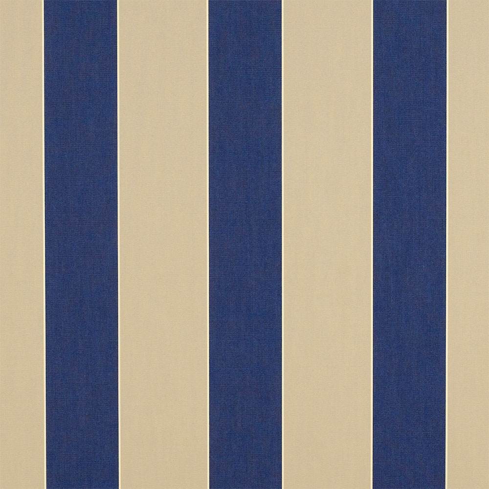 Sample of Sunbrella Canvas Block Stripe Mediterranean 4921-0000 46-Inch Stripes Awning / Shade Fabric