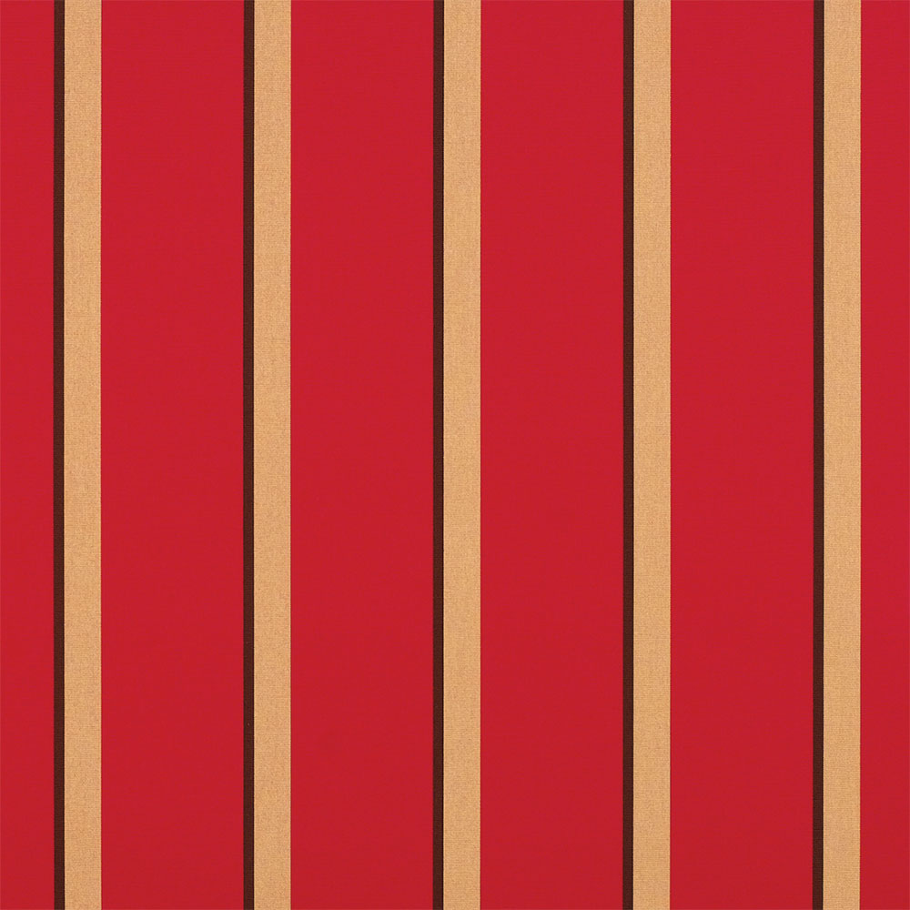 Sample of Sunbrella Manteo Cardinal 4991-0000 46-Inch Stripes Mayfield Collection Awning / Shade Fabric
