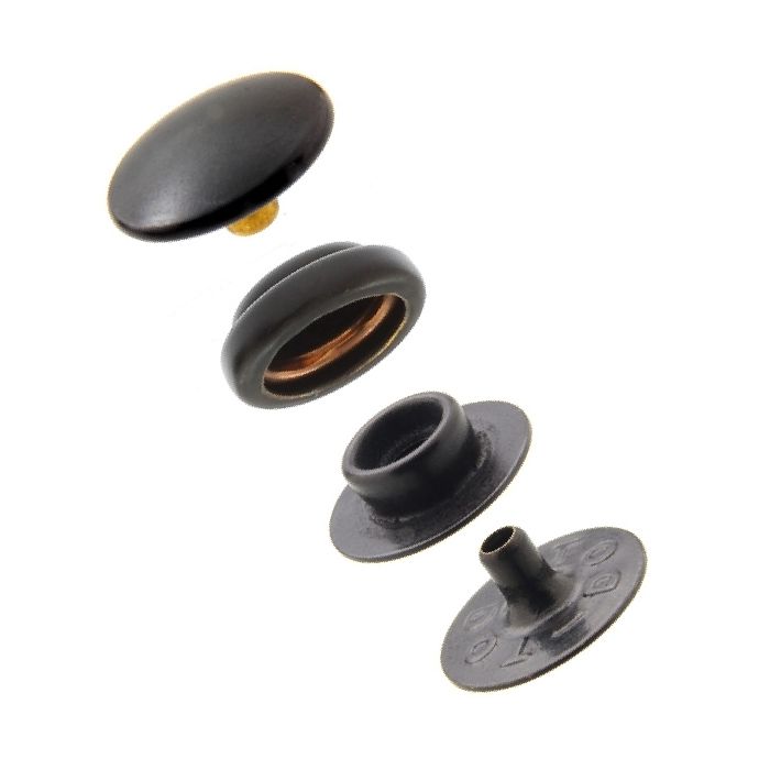 DOT Baby Durable Snap Fastener Set - Cloth-to-Cloth (Matte Black) 0.179 inch Post DOT Baby Durable Snap Fastener Set - Cloth-to-Cloth (Matte Black) 0.179 inch Post
