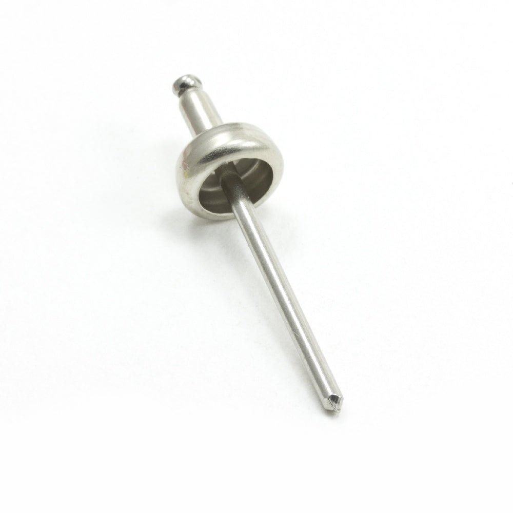 DOT Durable Blind Rivet Stud 93-X8-10314-1A Nickel-Plated Brass / Stainless Steel Mandrel 100 pack DOT Durable Blind Rivet Stud 93-X8-10314-1A Nickel-Plated Brass / Stainless Steel Mandrel 100 pack