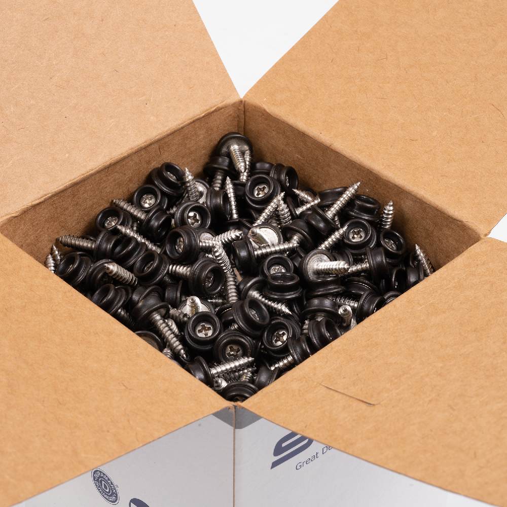 DOT Durable Screw Stud 93-X8-103937-1C Government Black Brass / Stainless Steel Screw 5/8 inch 100 pack DOT Durable Screw Stud 93-X8-103937-1C Government Black Brass / Stainless Steel Screw 5/8 inch 100 pack