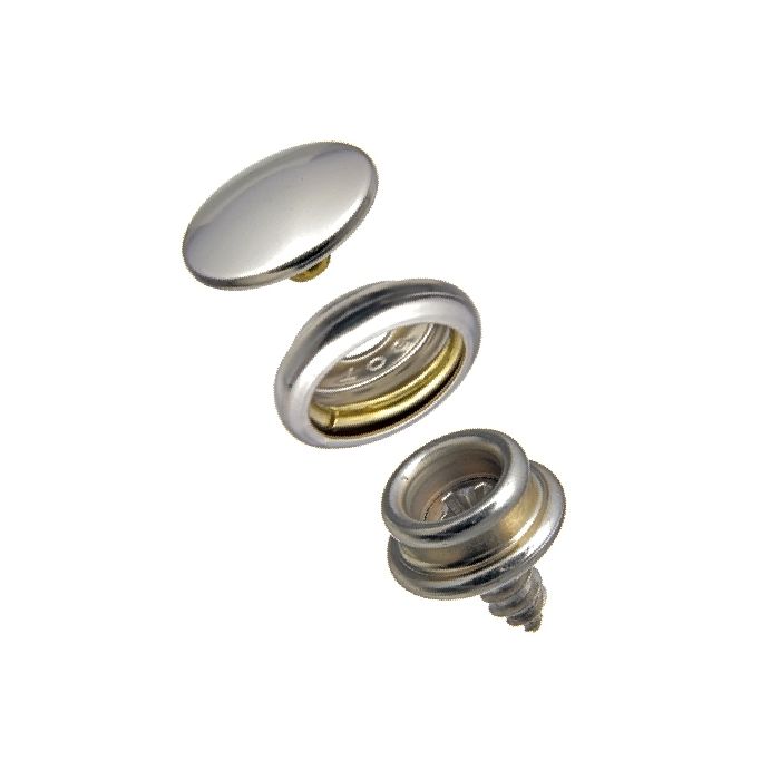 DOT Durable Snap Fastener Set - Cloth-to-Surface (Nickel-Plated Brass / Stainless Steel) DOT Durable Snap Fastener Set - Cloth-to-Surface (Nickel-Plated Brass / Stainless Steel)