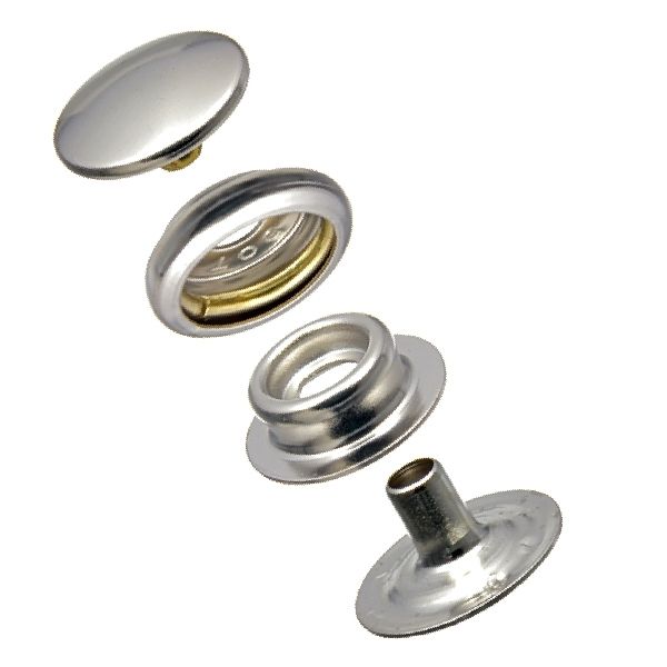 DOT Durable Snap Fastener Set - Fabric-to-Fabric (Nickel-Plated Brass) DOT Durable Snap Fastener Set - Fabric-to-Fabric (Nickel-Plated Brass)
