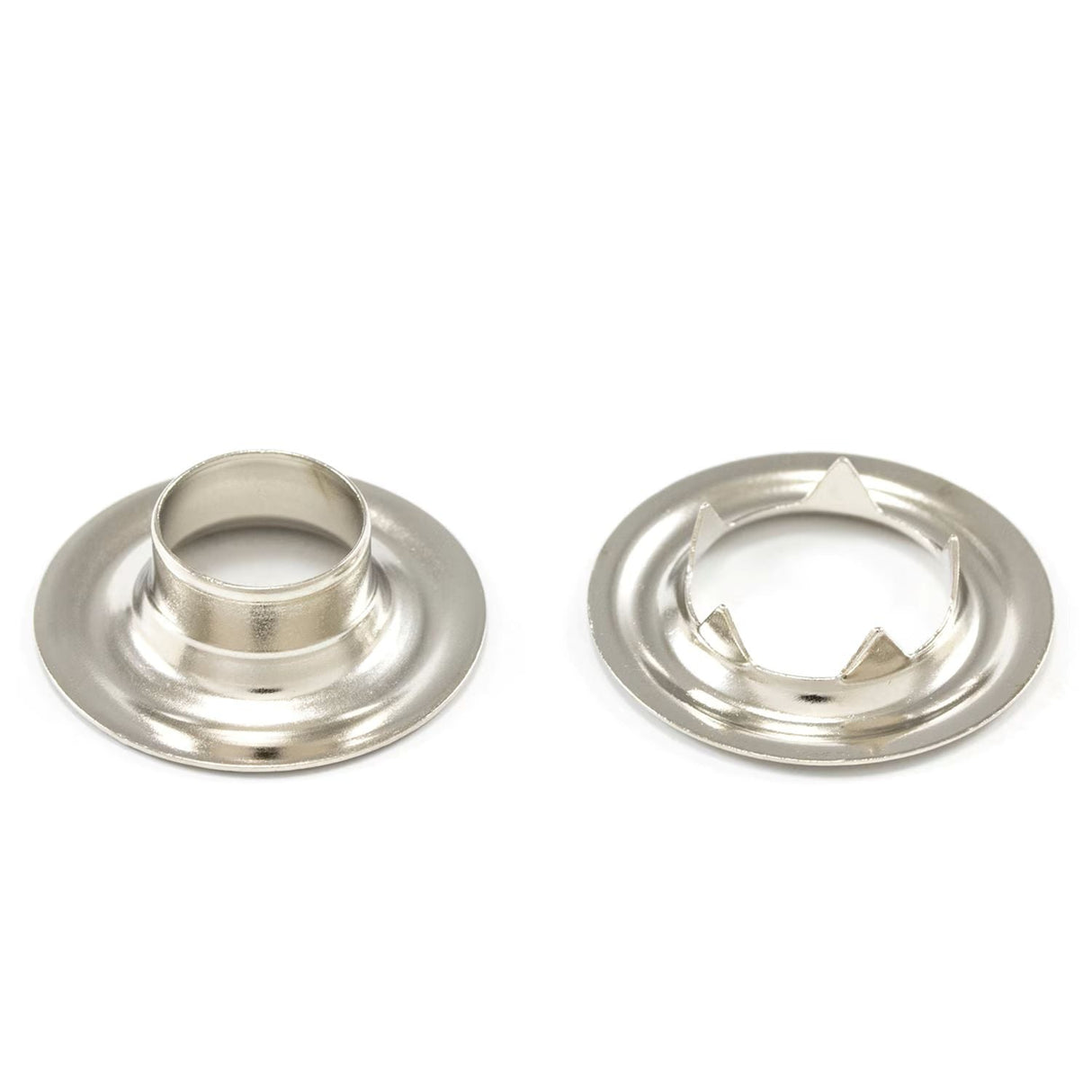 DOT Grommet with Tooth Washer #2 (20007T251831TXG) Nickel-Plated Brass 3/8 inch 1-gross DOT Grommet with Tooth Washer #2 (20007T251831TXG) Nickel-Plated Brass 3/8 inch 1-gross