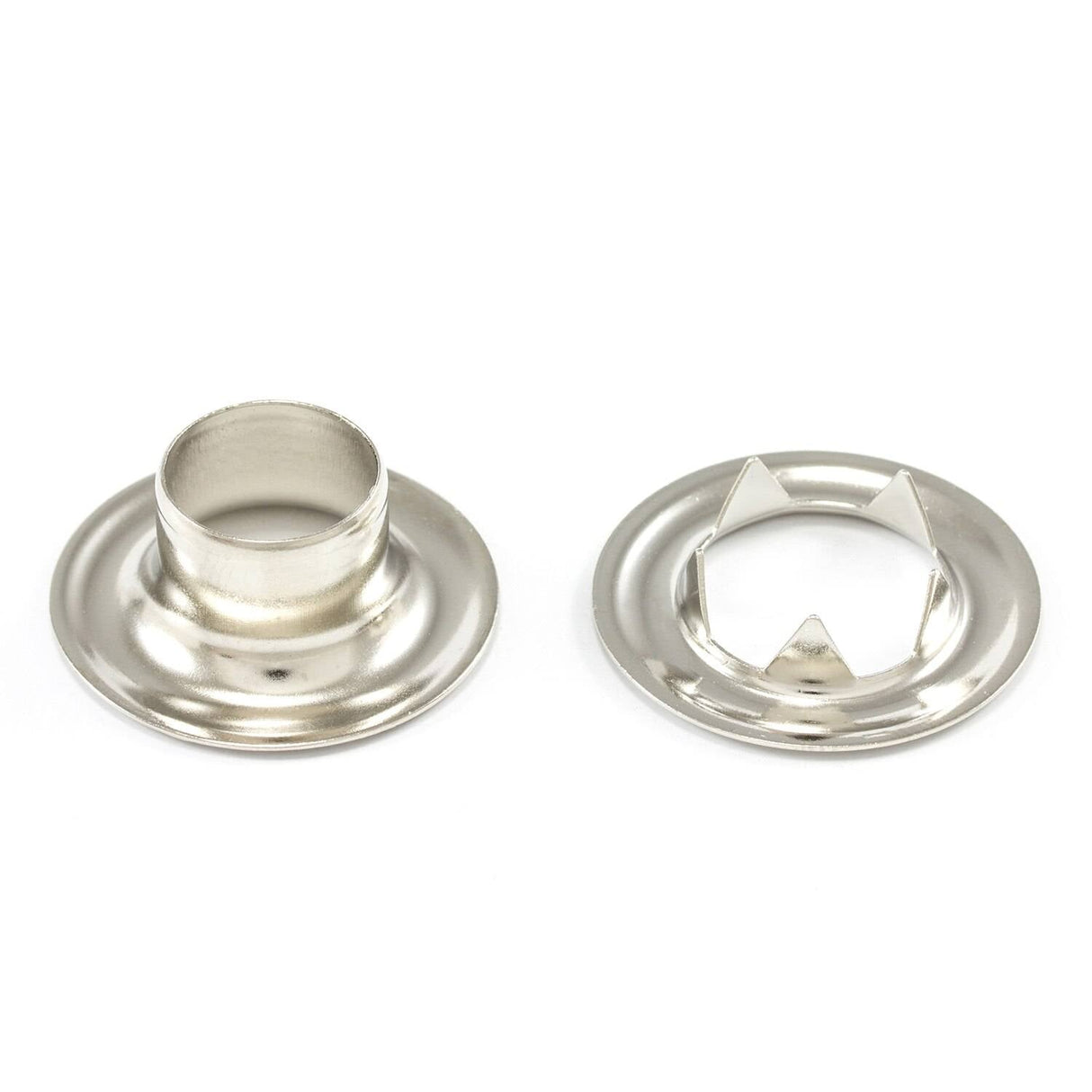 DOT Grommet with Tooth Washer #4 (20007T451831TXG) Nickel-Plated Brass 1/2 inch 1-gross DOT Grommet with Tooth Washer #4 (20007T451831TXG) Nickel-Plated Brass 1/2 inch 1-gross