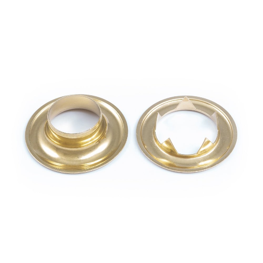 DOT Grommet with Tooth Washer #5 (20-007T550001TXG) Bright Brass 5/8 inch 1-gross DOT Grommet with Tooth Washer #5 (20-007T550001TXG) Bright Brass 5/8 inch 1-gross