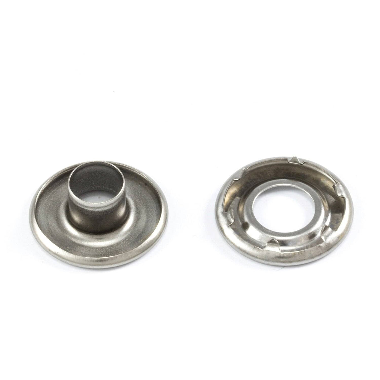 DOT Self-Piercing Rolled Rim Grommet with Spur Washer #1 (20MNS7715000TXG) Stainless Steel 5/16 inch 1-gross DOT Self-Piercing Rolled Rim Grommet with Spur Washer #1 (20MNS7715000TXG) Stainless Steel 5/16 inch 1-gross