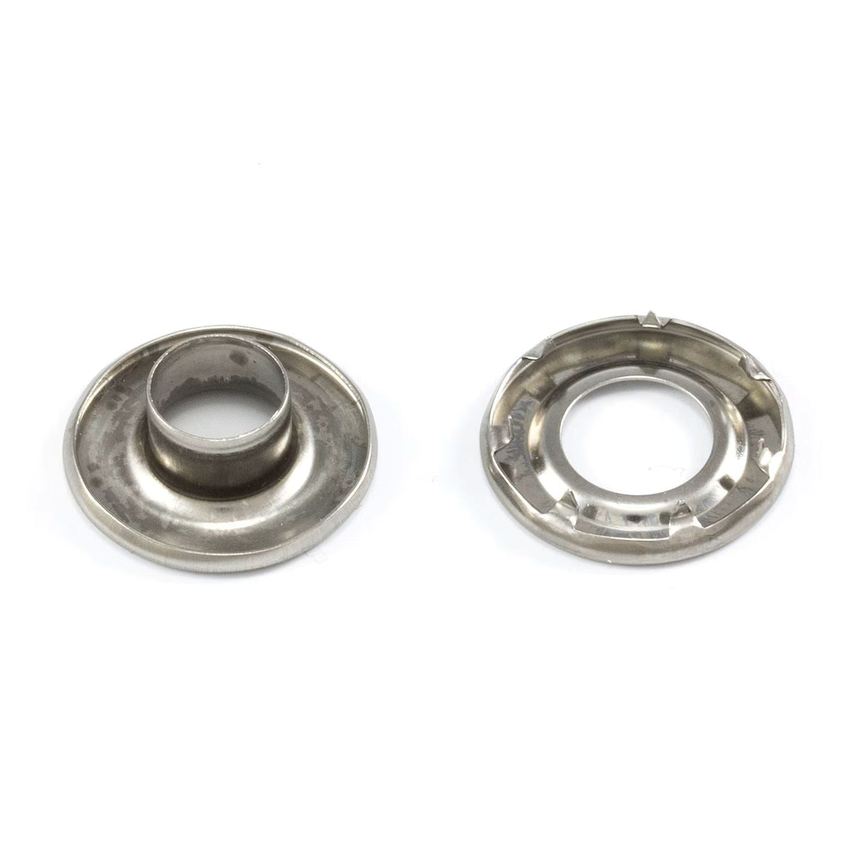DOT Self-Piercing Rolled Rim Grommet with Spur Washer #2 (20MNS7725000TXG) Stainless Steel 3/8 inch 1-gross DOT Self-Piercing Rolled Rim Grommet with Spur Washer #2 (20MNS7725000TXG) Stainless Steel 3/8 inch 1-gross