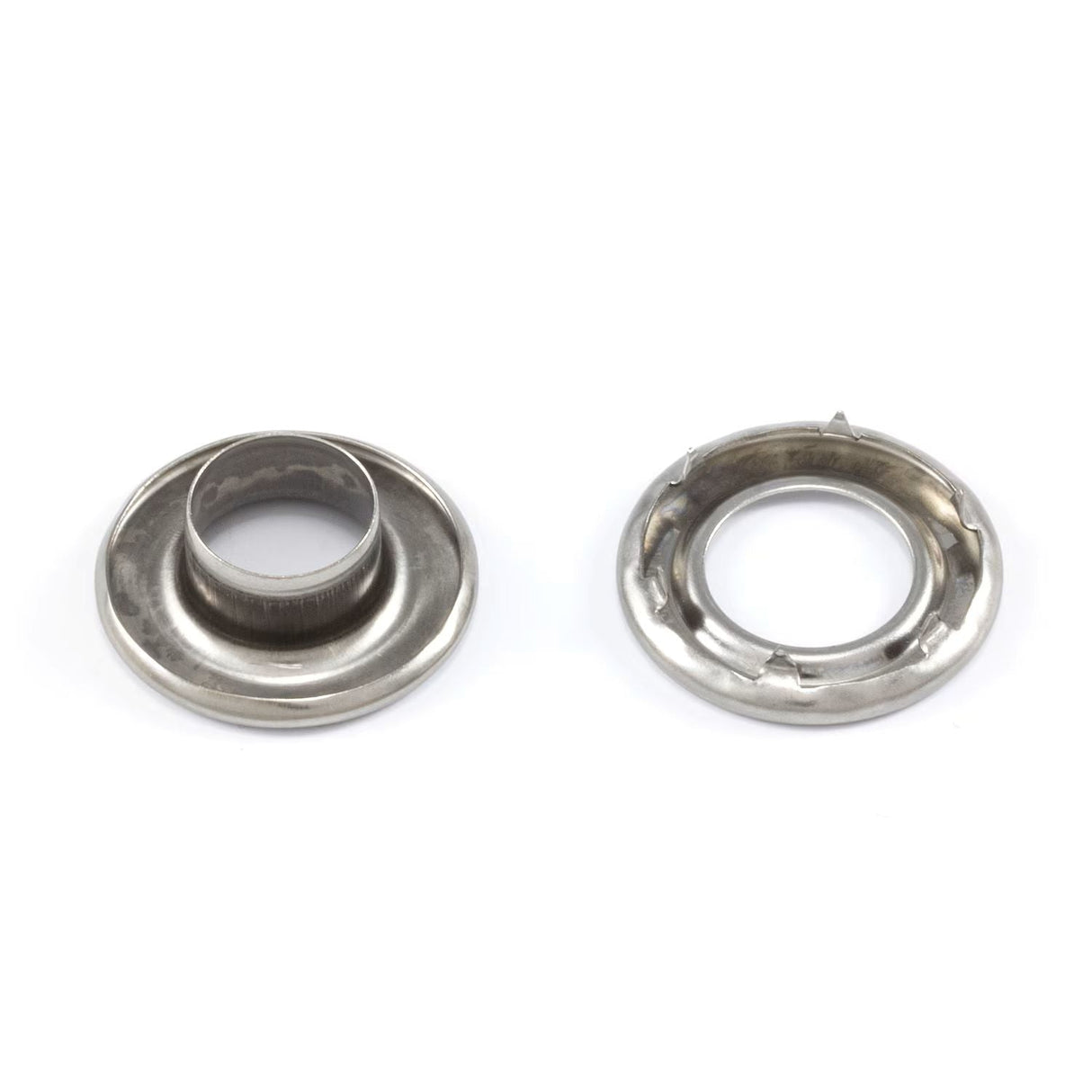 DOT Self-Piercing Rolled Rim Grommet with Spur Washer #3 (20MNS7735000TXG) Stainless Steel 7/16 inch 1-gross DOT Self-Piercing Rolled Rim Grommet with Spur Washer #3 (20MNS7735000TXG) Stainless Steel 7/16 inch 1-gross