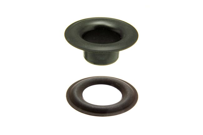DOT Sheet Metal Grommet with Plain Washer #0 (20-0070001611XG) Government Black Brass 1/4 inch 1-gross DOT Sheet Metal Grommet with Plain Washer #0 (20-0070001611XG) Government Black Brass 1/4 inch 1-gross