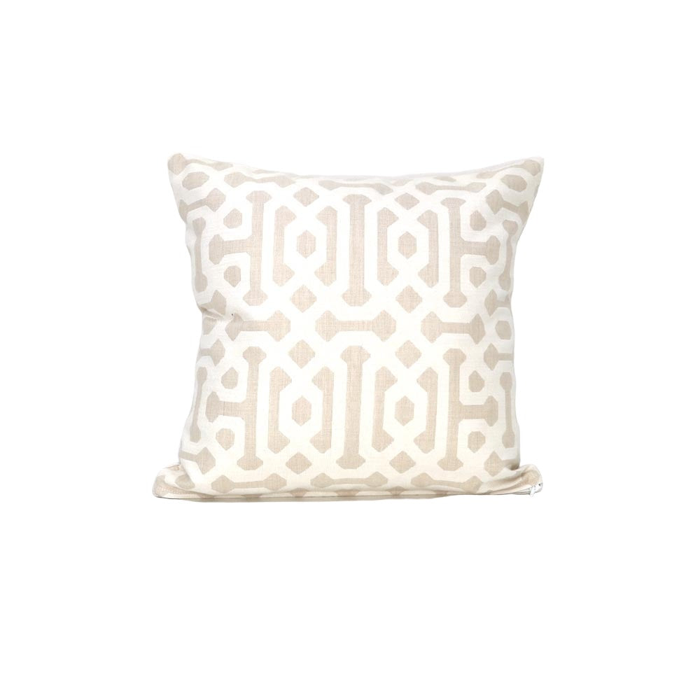 Sunbrella Fretwork Flax 45991-0001 Elements Collection - Reversible Upholstery Fabric (Dark Side)