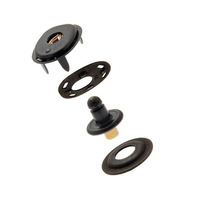 Lift-the-DOT Stud Fastener Set - Cloth-to-Cloth (Government Black Brass) 0.205 inch Stud Lift-the-DOT Stud Fastener Set - Cloth-to-Cloth (Government Black Brass) 0.205 inch Stud