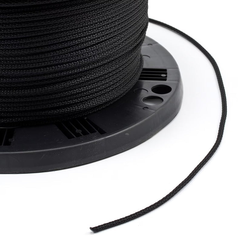 Neobraid Polyester Cord #5 - 5/32 inch x 1000 feet Black Neobraid Polyester Cord #5 - 5/32 inch x 1000 feet Black