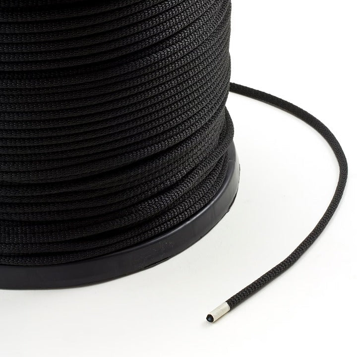 Neobraid Polyester Cord #8 - 1/4 inch x 1000 feet Black Neobraid Polyester Cord #8 - 1/4 inch x 1000 feet Black