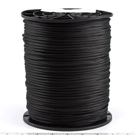 Neoline Polyester Cord #4 - 1/8 inch x 1000 feet Black Neoline Polyester Cord #4 - 1/8 inch x 1000 feet Black