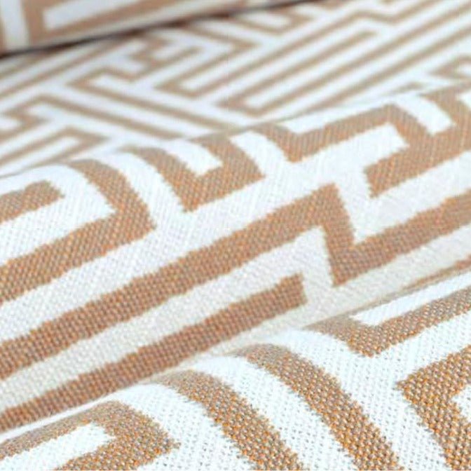 Outdura Labyrinth Ochre 12003 Ovation 4 Collection - Tawny Sunset Upholstery Fabric Outdura Labyrinth Ochre 12003 Ovation 4 Collection - Tawny Sunset Upholstery Fabric