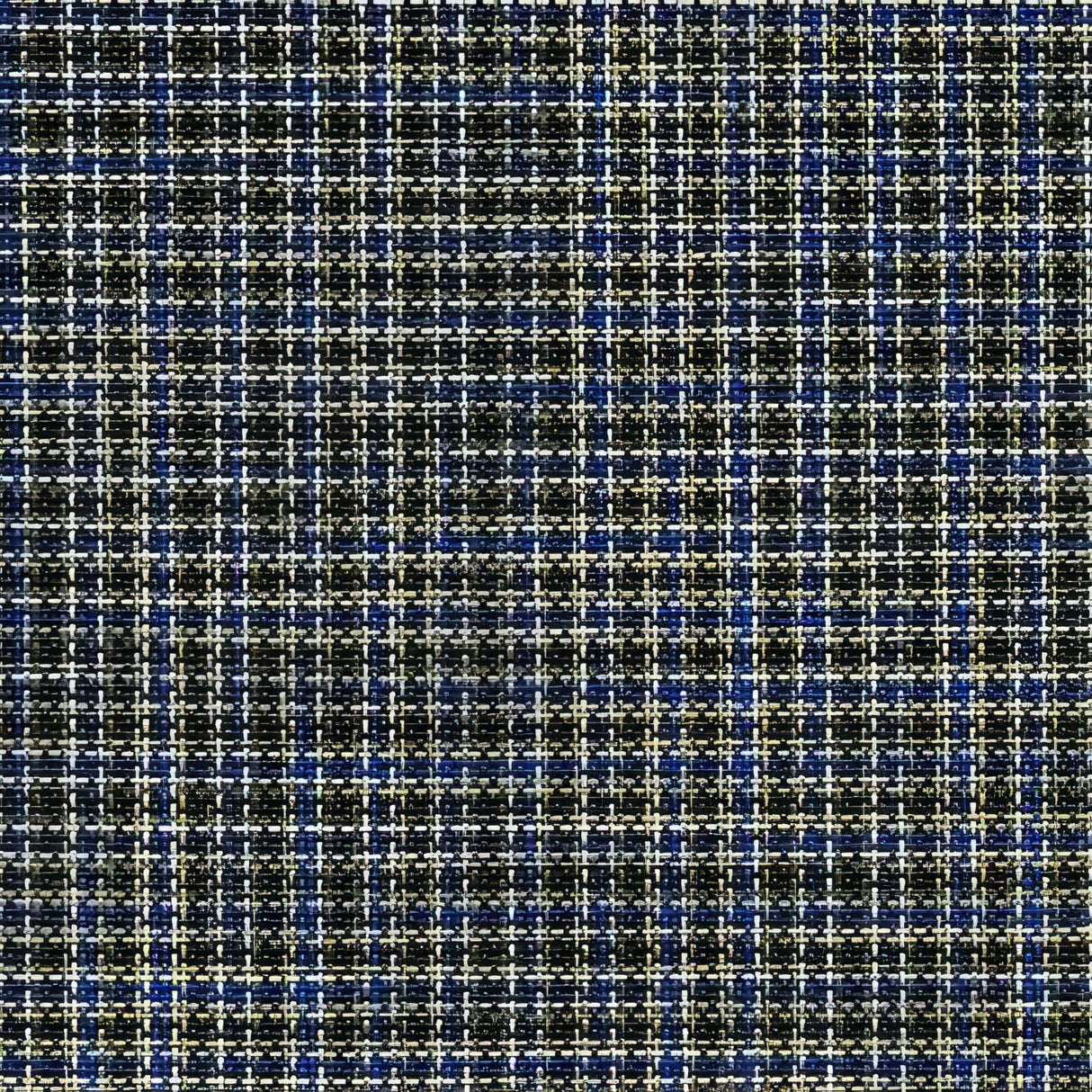 Phifertex Tartan Cobalt LIV 54 - Inch Cane Wicker Collection Sling Upholstery Fabric - Outdoor Textiles