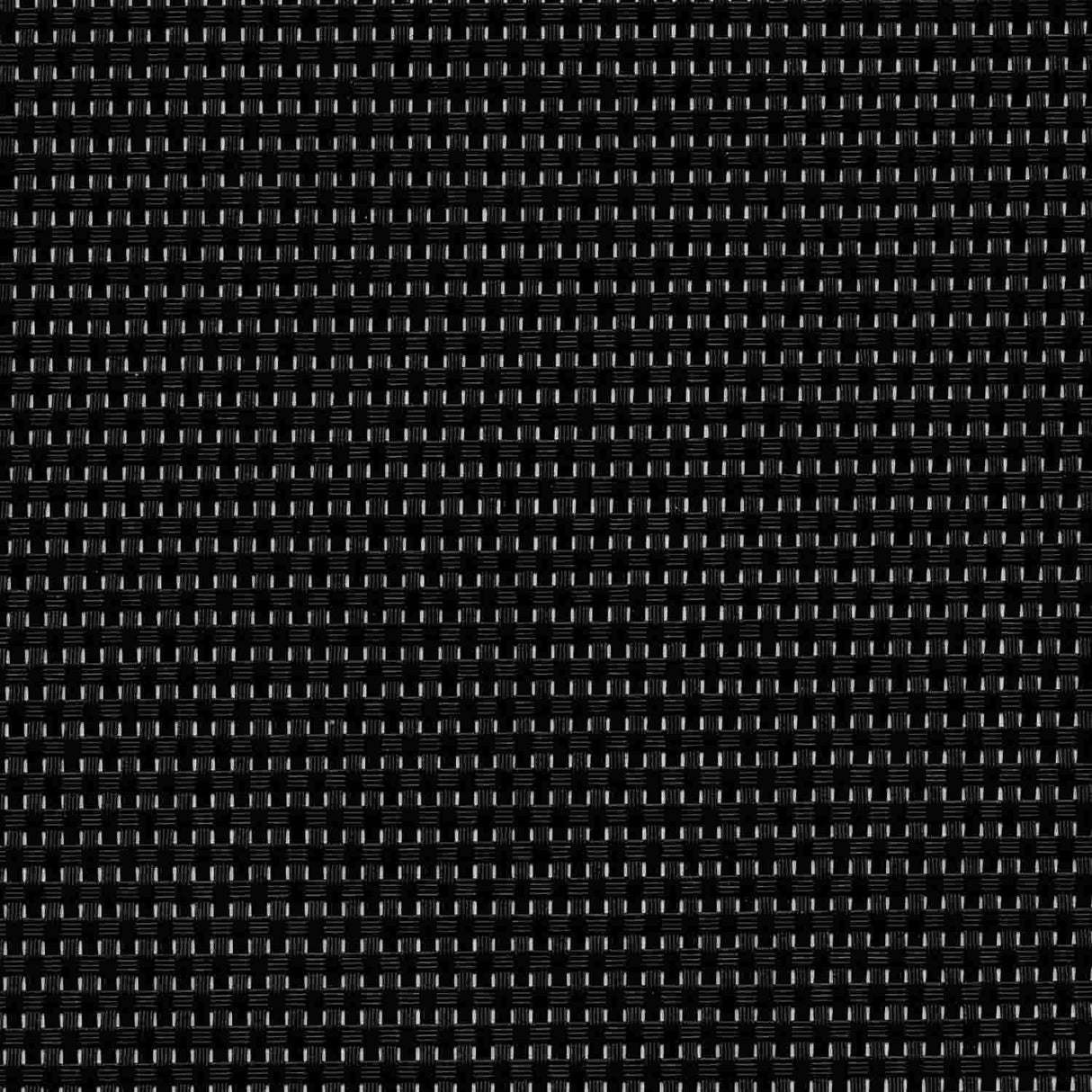 Sample of Phifertex Matte Black Caneweave ZHR 54-inch Wicker Weave Collection Sling Fabric Sample of Phifertex Matte Black Caneweave ZHR 54-inch Wicker Weave Collection Sling Fabric