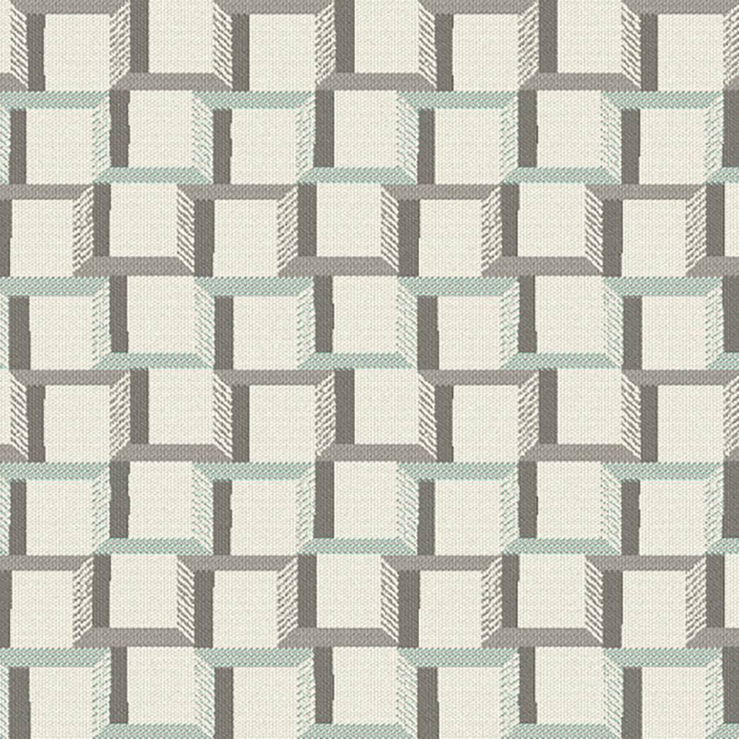 Sample of Sunbrella Beveled Squares Mist 145471-0002 Upholstery Fabric Sample of Sunbrella Beveled Squares Mist 145471-0002 Upholstery Fabric