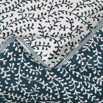 Sample of Sunbrella Eberly Peacock 146266-0003 Fusion Collection Reversible Upholstery Fabric Sample of Sunbrella Eberly Peacock 146266-0003 Fusion Collection Reversible Upholstery Fabric