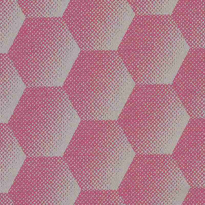 Sample of Sunbrella Hexagon Pink HEX J203 140 European Collection Upholstery Fabric Sample of Sunbrella Hexagon Pink HEX J203 140 European Collection Upholstery Fabric