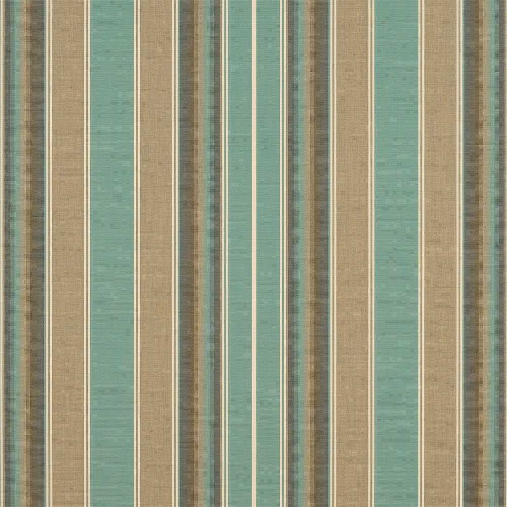 Sample of Sunbrella Kiawah Spa 4868-0000 46-Inch Stripes Awning / Shade Fabric Sample of Sunbrella Kiawah Spa 4868-0000 46-Inch Stripes Awning / Shade Fabric