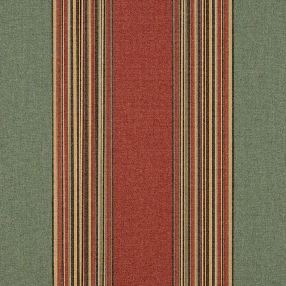 Sample of Sunbrella Vintage Henna / Fern 4969-0000 46-Inch Stripes Awning / Shade Fabric Sample of Sunbrella Vintage Henna / Fern 4969-0000 46-Inch Stripes Awning / Shade Fabric