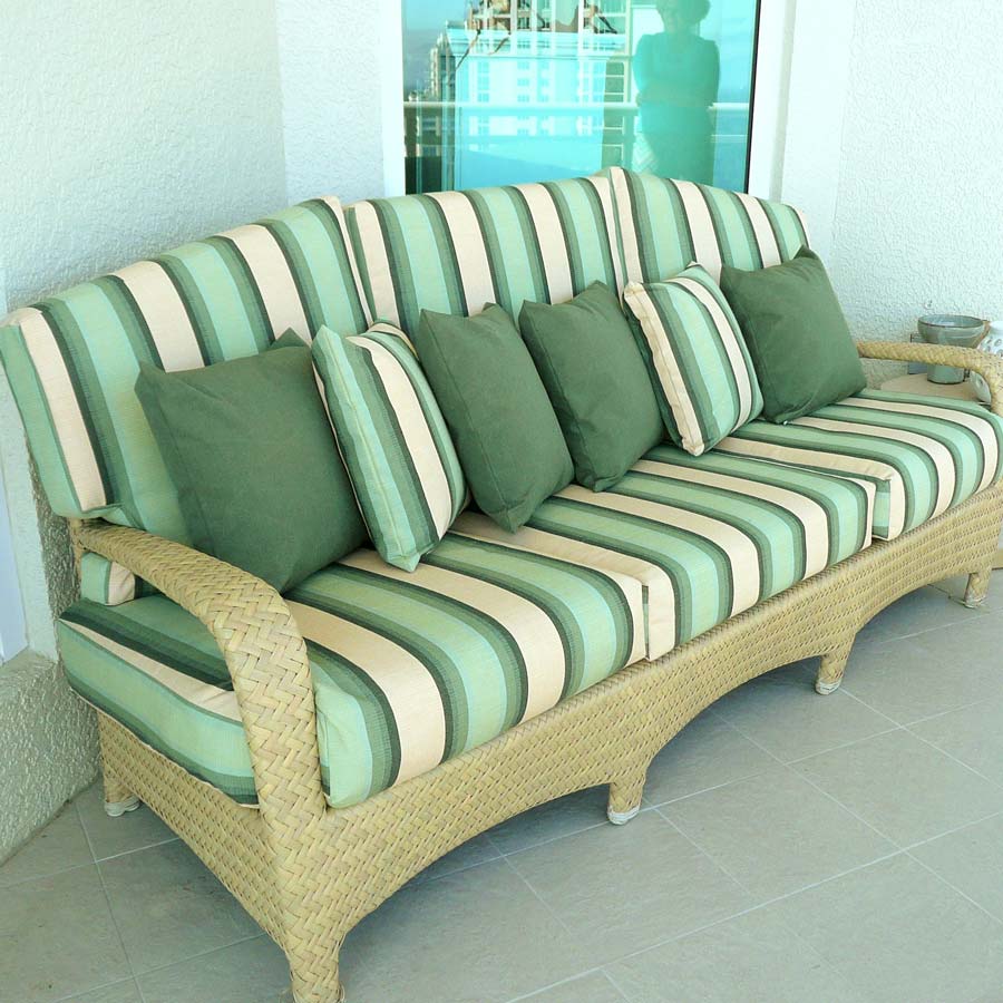 Sunbrella Colonnade Juniper 4856-0000 46-Inch Stripes Awning / Shade Fabric