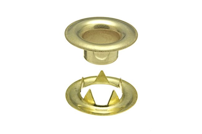 DOT Sheet Metal Grommet with Tooth Washer #2 (20-007T250001XG) Bright Brass 3/8 inch 1-gross DOT Sheet Metal Grommet with Tooth Washer #2 (20-007T250001XG) Bright Brass 3/8 inch 1-gross