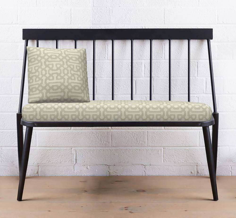 Sunbrella Fretwork Pewter 45991-0002 Elements Collection Upholstery Fabric