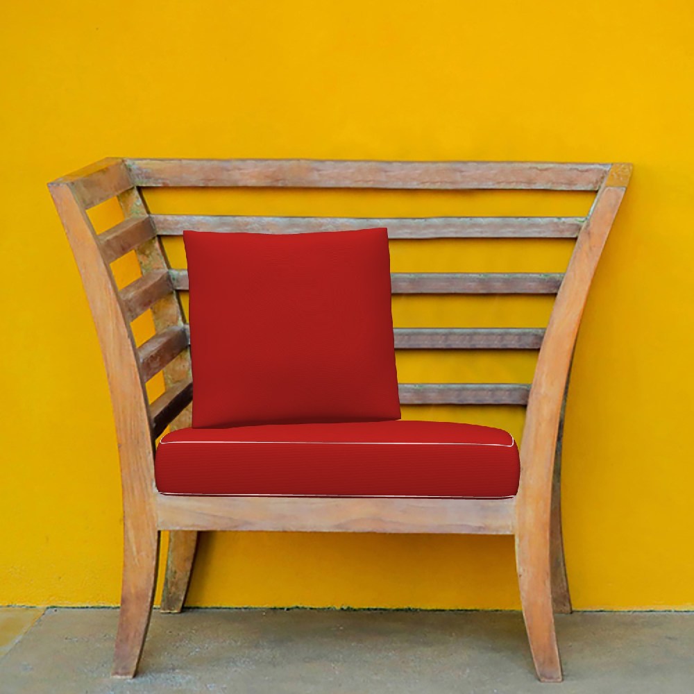 Sunbrella Canvas Logo Red 5477-0000 Elements Collection Upholstery Fabric