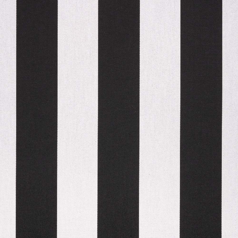 Sunbrella Beaufort Black / White 6 Bar 5704-0000 46-Inch Stripes Awning / Shade Fabric