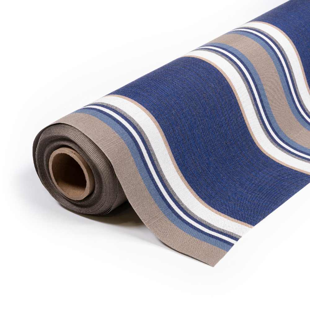 Sunbrella Emblem Navy 4898-0000 46-Inch Stripes Mayfield Collection Awning / Shade Fabric