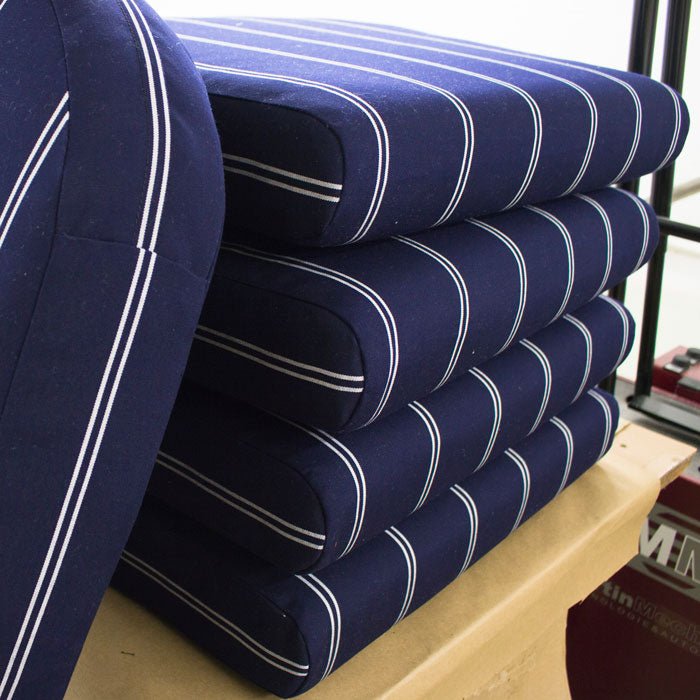 Sunbrella Cooper Navy 4987-0000 46-Inch Stripes Awning / Shade Fabric Sunbrella Cooper Navy 4987-0000 46-Inch Stripes Awning / Shade Fabric