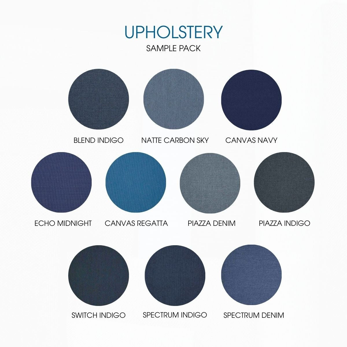 Sunbrella navy blue and denim upholstery fabric swatches Sunbrella navy blue and denim upholstery fabric swatches
