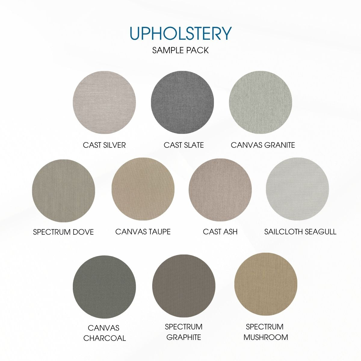 Sunbrella Sample Pack - Grey / Taupe - Outdoor Textiles Sunbrella Sample Pack - Grey / Taupe - Outdoor Textiles