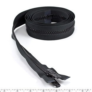 YKK Vislon #10 Separating Zipper AutoLok Double Pull Nylon Slider 78 inch Black YKK Vislon #10 Separating Zipper AutoLok Double Pull Nylon Slider 78 inch Black