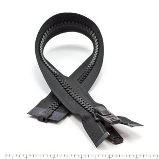 YKK Vislon #10 Separating Zipper AutoLok Double Pull Plastic Slider 18 inch Black YKK Vislon #10 Separating Zipper AutoLok Double Pull Plastic Slider 18 inch Black