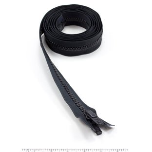 YKK Vislon #10 Separating Zipper AutoLok Double Pull Plastic Slider 96 inch Black YKK Vislon #10 Separating Zipper AutoLok Double Pull Plastic Slider 96 inch Black